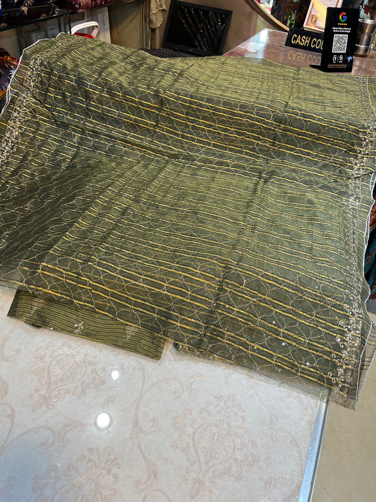 Luxury Zari Measuri Cotton Net Unstitched Formals