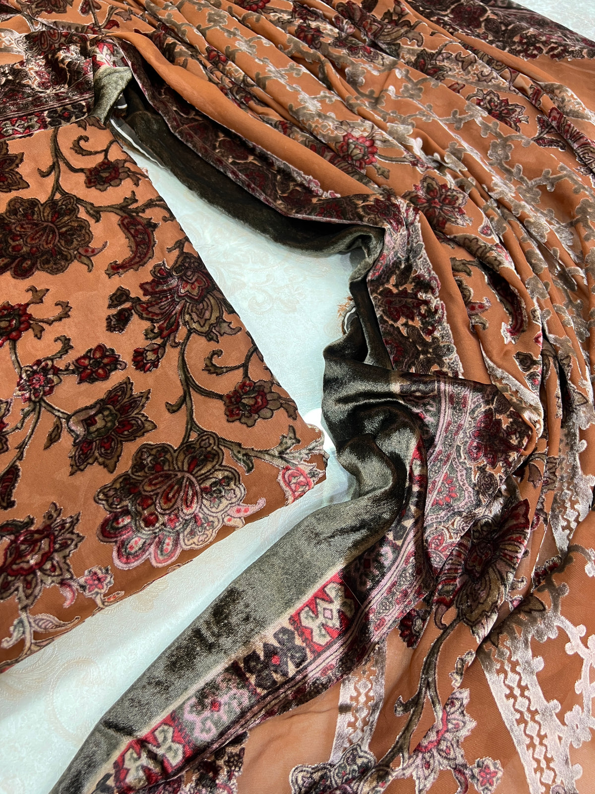 Exquisite Palachi Unstitched Suit with Silk Trouser