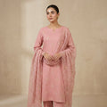 Blush Pink Embroidered Lawn 3 Piece Unstitched Suit