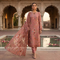 Dusty Rose Barosha Silk 3 Piece Unstitched Suit