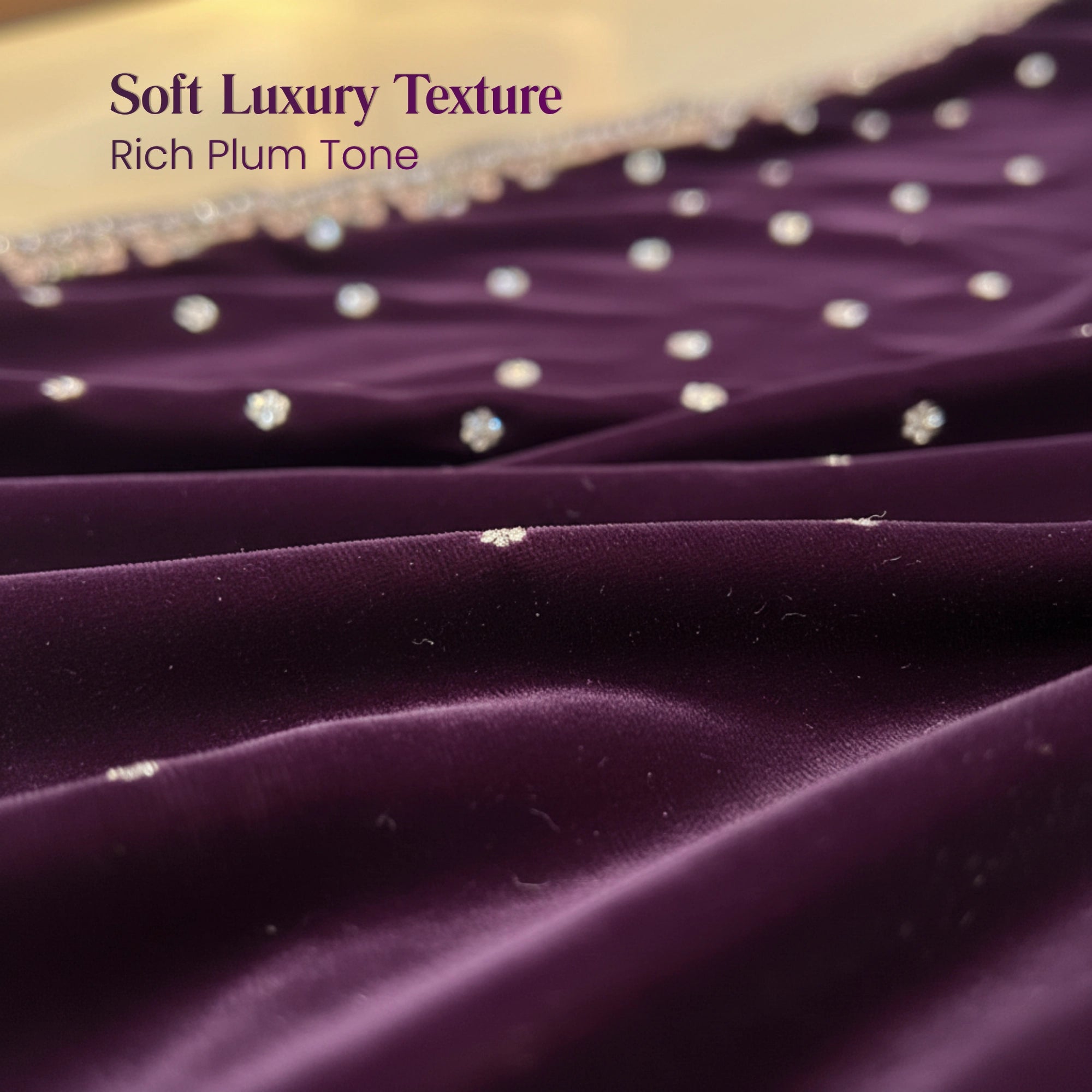 Plum Velvet 3 Piece Unstitched Suit - Insaf Fabrics