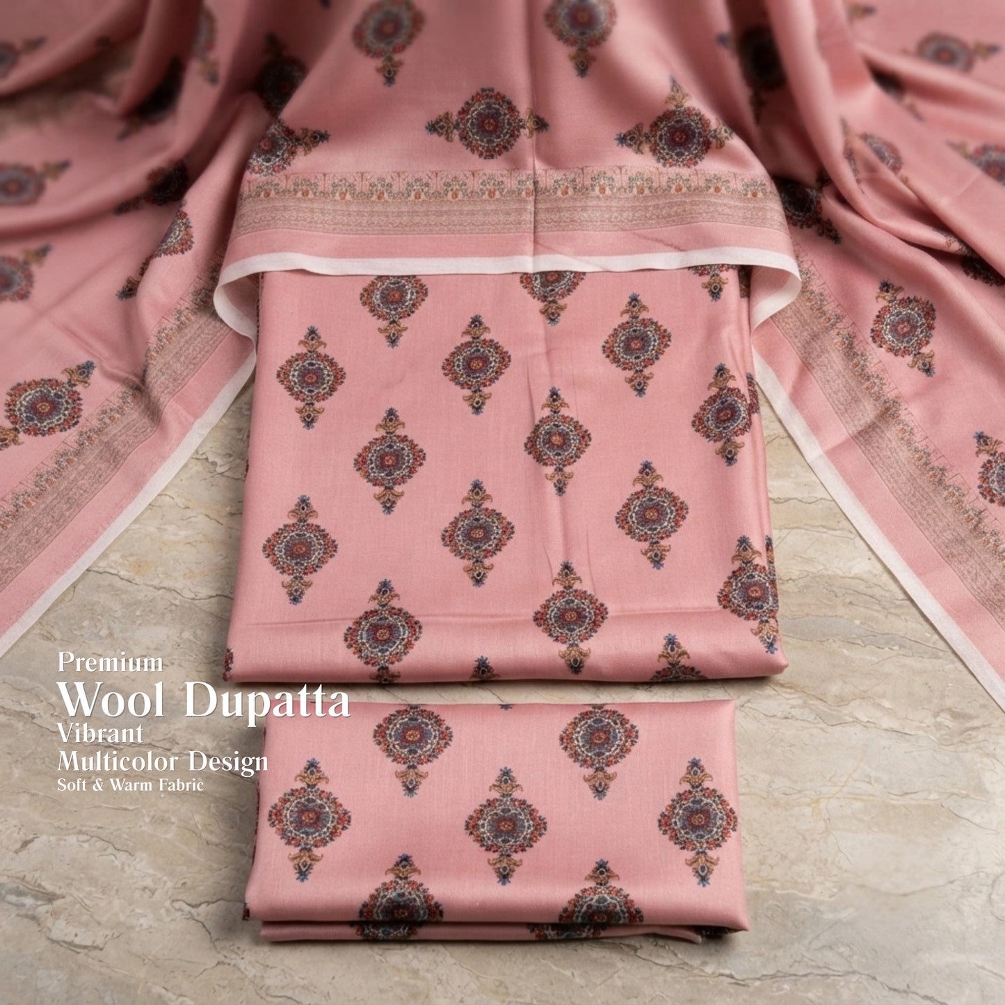 Blush Pink Medallion Printed Marina 3 Piece Suit