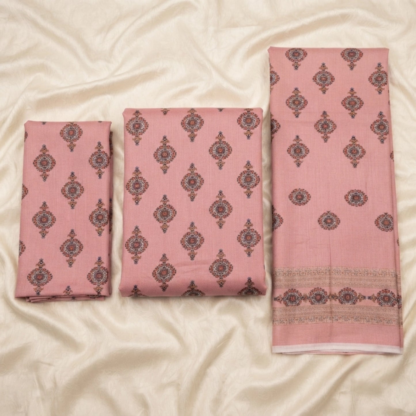 Blush Pink Medallion Printed Marina 3 Piece Suit