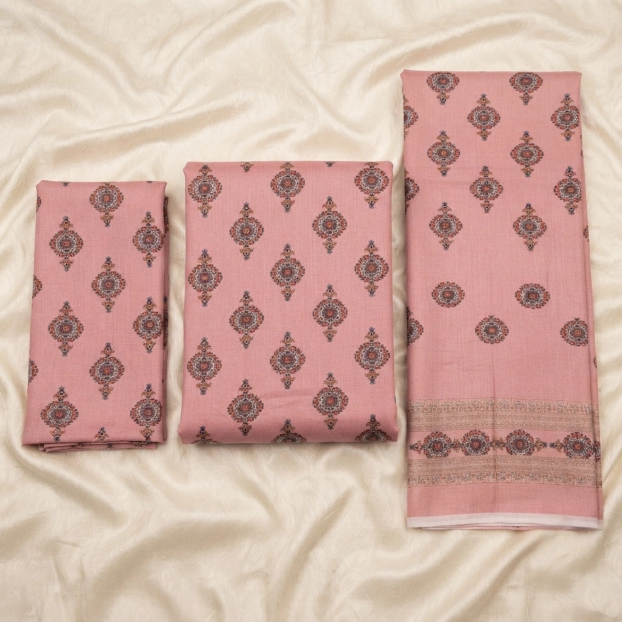 Blush Pink Medallion Printed Marina 3 Piece Suit
