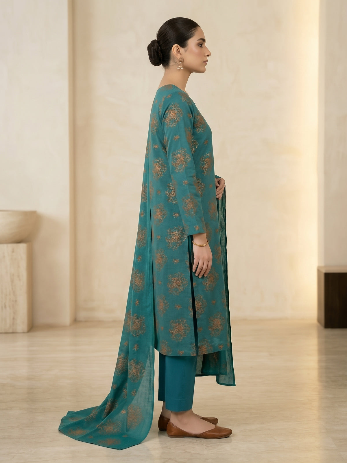 Pure China Pati Silk 3-Piece Unstitched Suit
