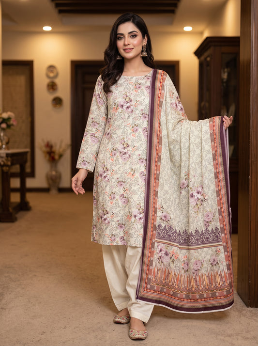 Women's Premium Micro Phoenix Printed Velvet Suit - 3 Piece Unstitched