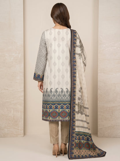 Luxurious 3-Piece Unstitched Micro Phoenix Print Velvet Suit for Women - Complete Fabric Set