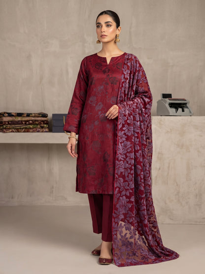 Traditional China Pati Silk Party Wear | 3-Piece Unstitched