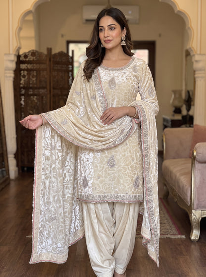 Embroidered Palachi 3 Piece Unstitched Suit