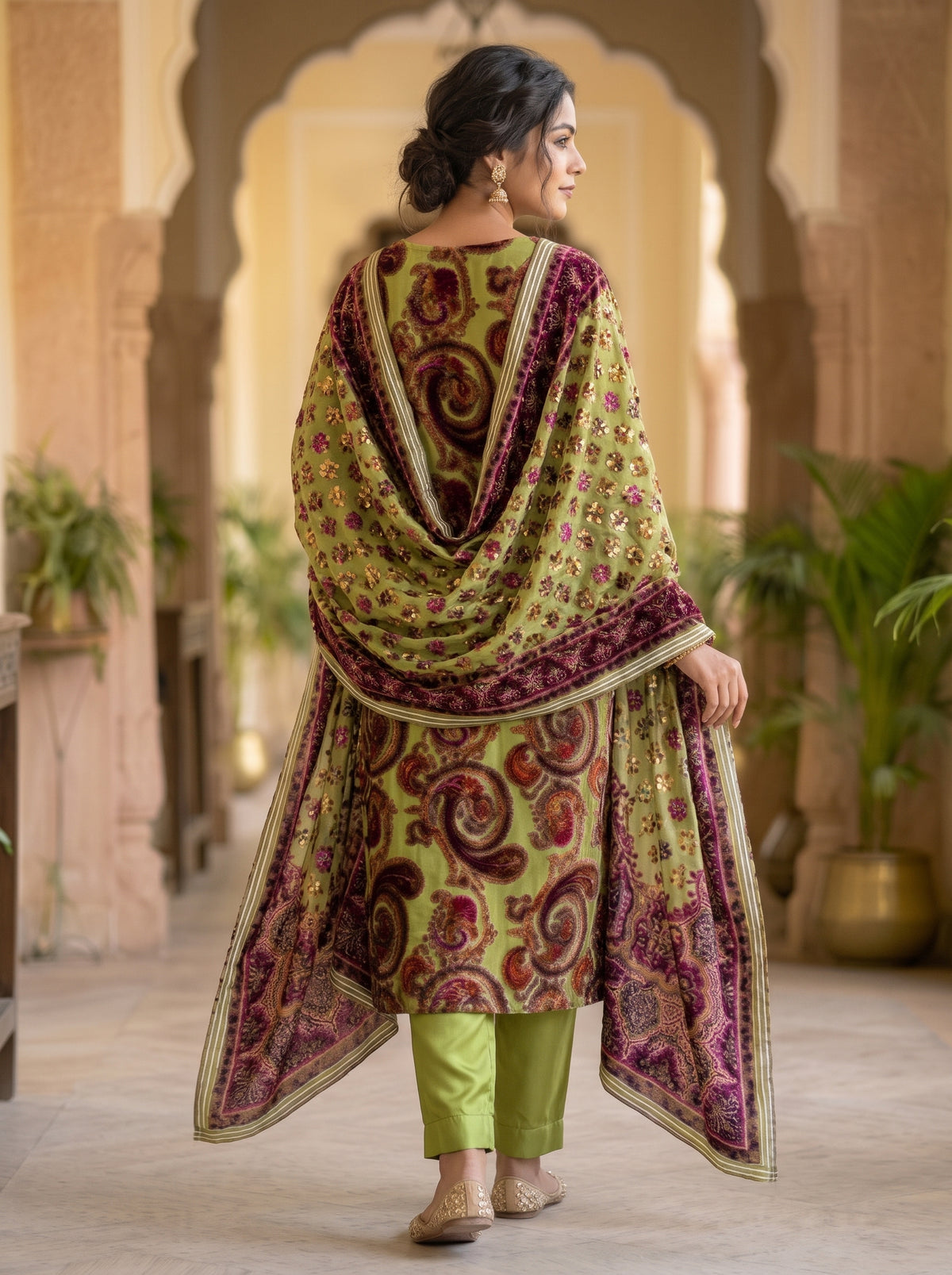 Luxury Floral Palachi 3-Piece Unstitched Dress