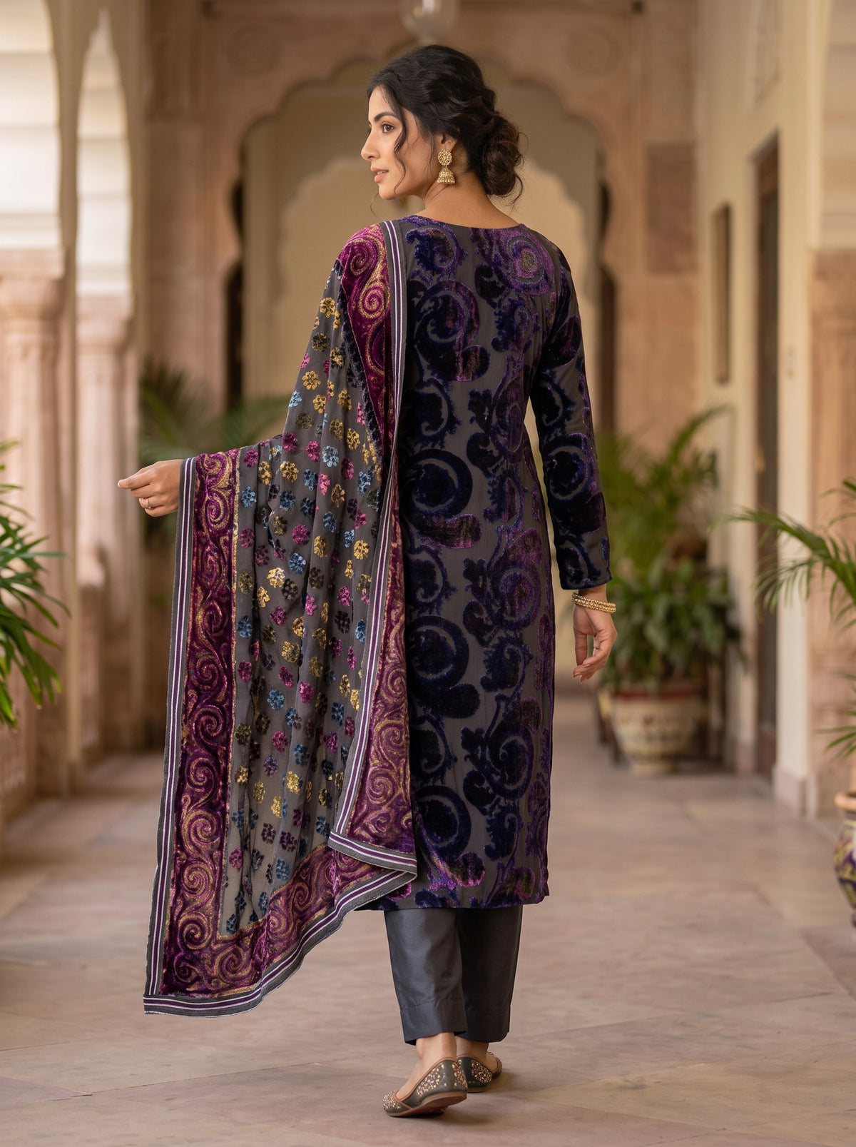Rich  Palachi Unstitched 3-Piece Outfit