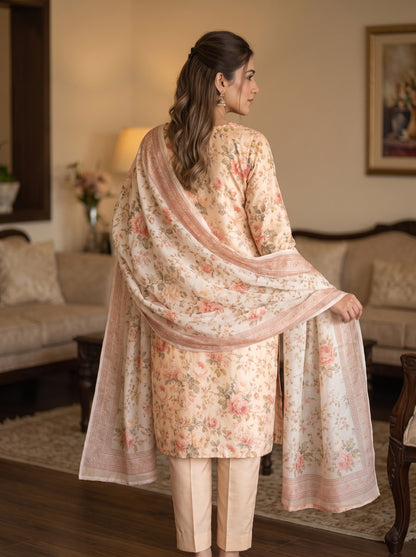 Luxury 3 Piece Unstitched Silk Attire