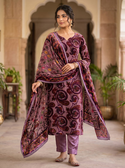 3-Piece Palachi Festive Dress Material with Silk Bottom