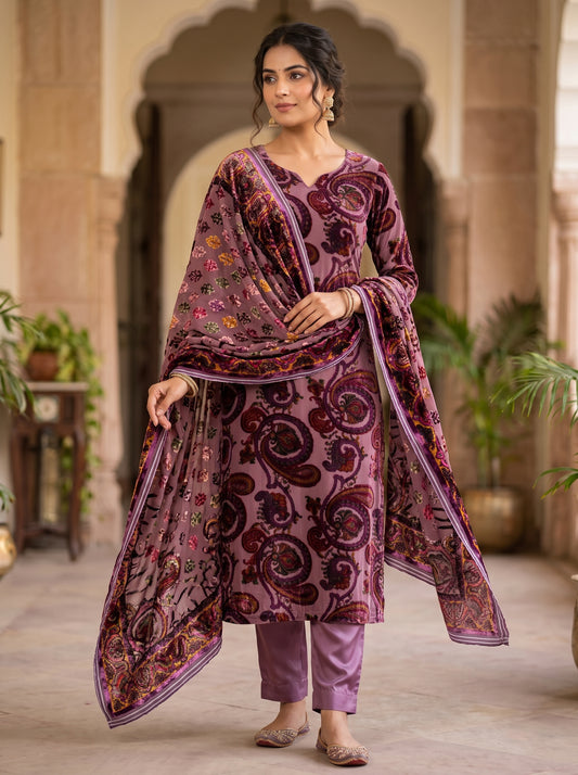 3-Piece Palachi Festive Dress Material with Silk Bottom