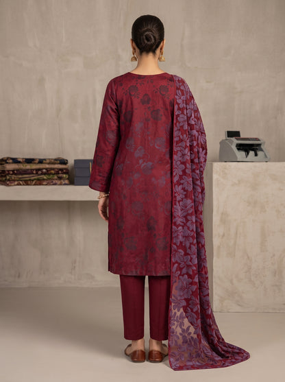 Traditional China Pati Silk Party Wear | 3-Piece Unstitched