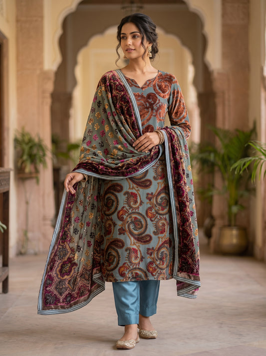 Premium  Palachi Unstitched 3-Piece Ensemble