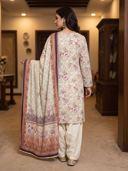 Women's Premium Micro Phoenix Printed Velvet Suit - 3 Piece Unstitched
