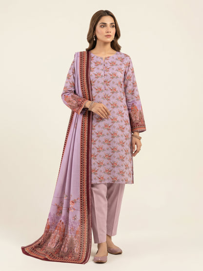 Premium 3-Piece Unstitched Micro Phoenix Print Velvet Suit | Women's Winter Collection