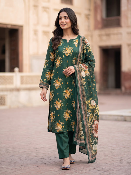 Unstitched Three-Piece Shamoz Silk Wear