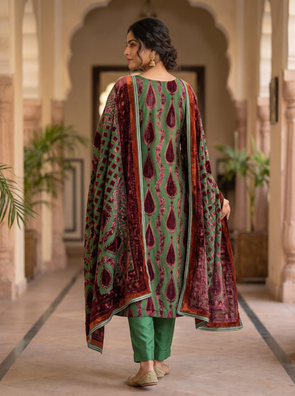 Exquisite Palachi Unstitched Suit with Silk Trouser
