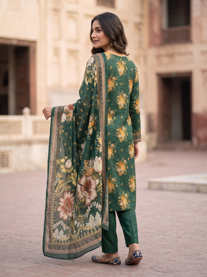 Unstitched Three-Piece Shamoz Silk Wear