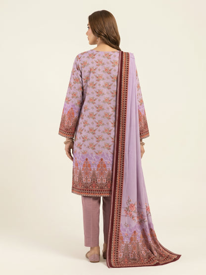 Premium 3-Piece Unstitched Micro Phoenix Print Velvet Suit | Women's Winter Collection