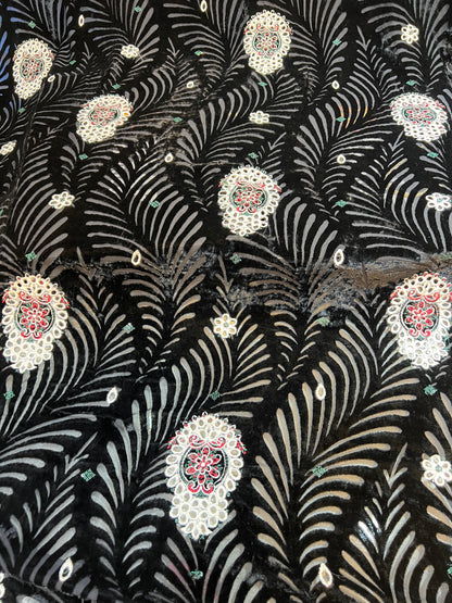 Black Embroidered 3 Piece Unstitched Suit | Luxury Formal Wear