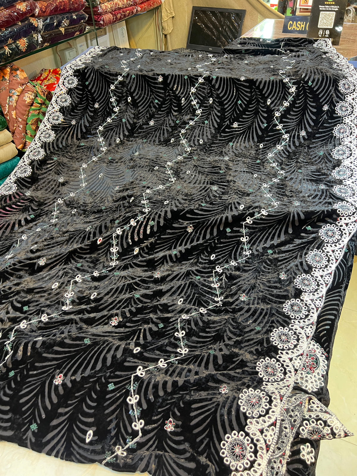 Black Embroidered 3 Piece Unstitched Suit | Luxury Formal Wear