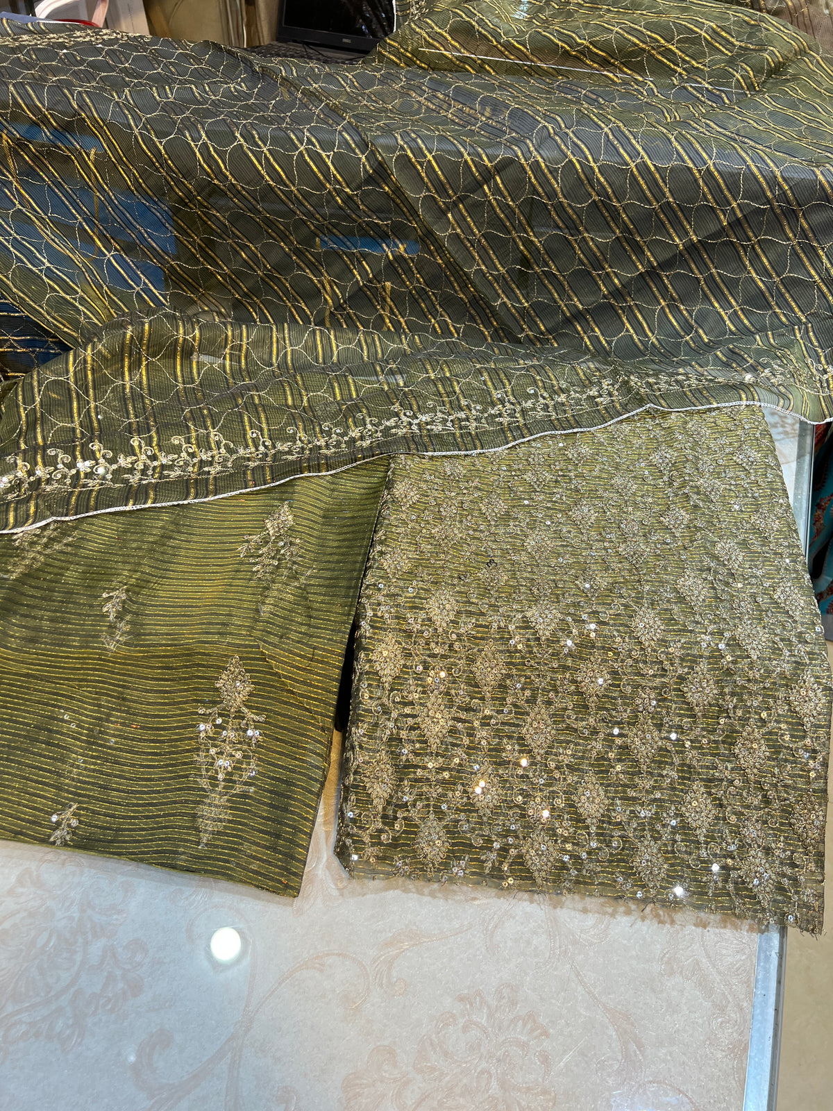 Luxury Zari Measuri Cotton Net Unstitched Formals