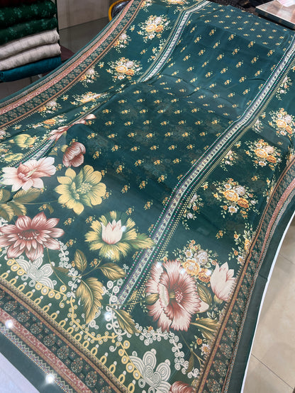 Unstitched Three-Piece Shamoz Silk Wear