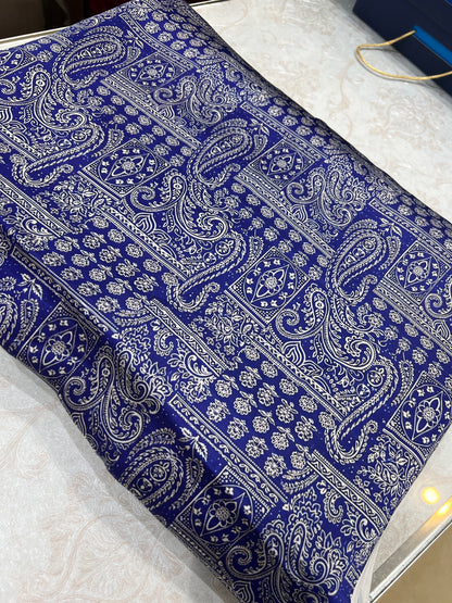 3 Piece Unstitched Printed Silk Dress