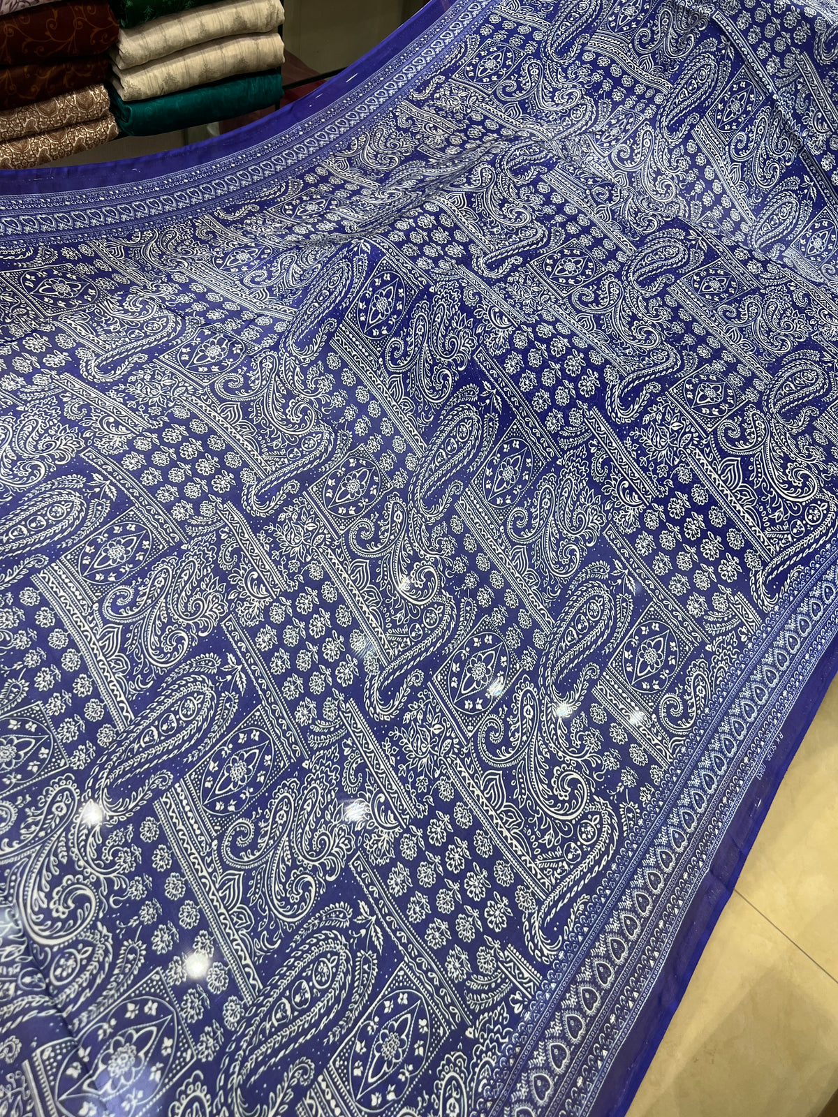 3 Piece Unstitched Printed Silk Dress
