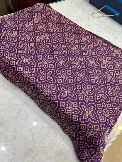 Unstitched Printed Shamoz Silk Three-Piece Garment