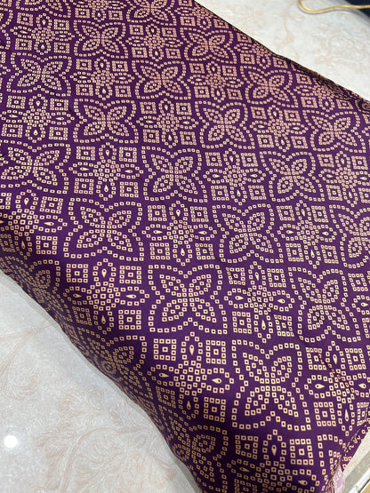 Unstitched Printed Shamoz Silk Three-Piece Garment