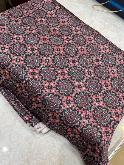 Luxury 3 Piece Unstitched Printed Silk Set