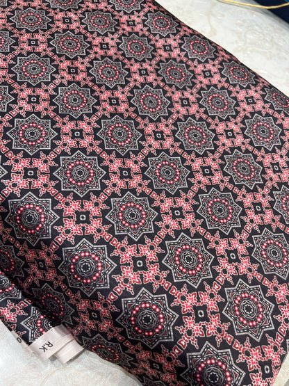 Luxury 3 Piece Unstitched Printed Silk Set