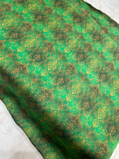 Premium Three-Piece Unstitched Shamoz Silk Outfit