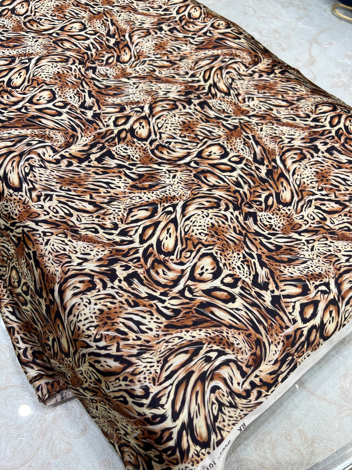 3 Piece Unstitched Printed Shamoz Silk Ensemble
