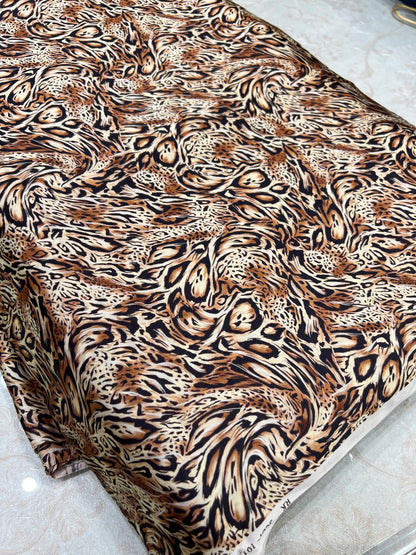3 Piece Unstitched Printed Shamoz Silk Ensemble