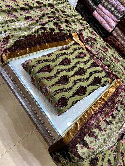 3-Piece Unstitched Palachi Suit – Pistachio Green