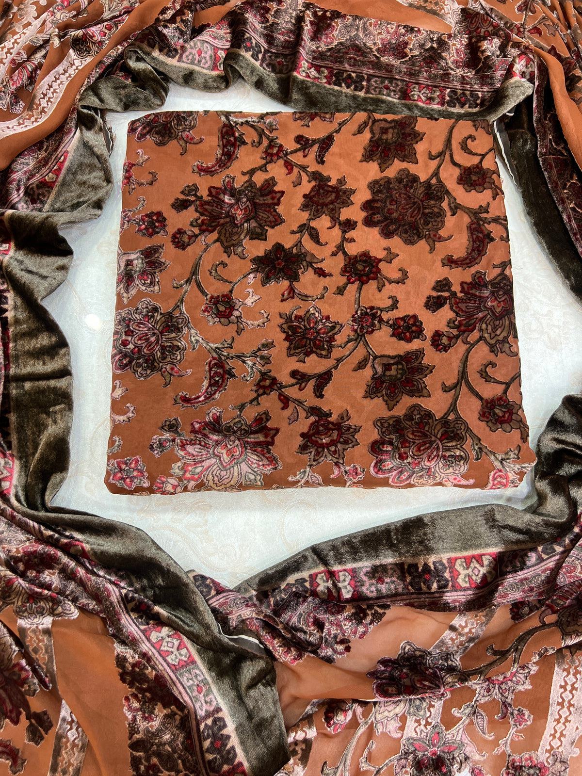 Exquisite Palachi Unstitched Suit with Silk Trouser