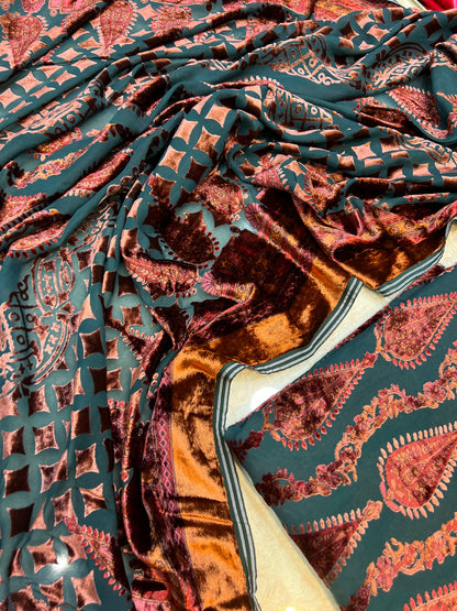 Classic Paisley Palachi Suit with Matching Silk Bottom
