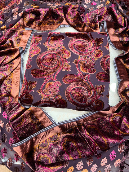 Classic Paisley Palachi Suit with Matching Silk Bottom