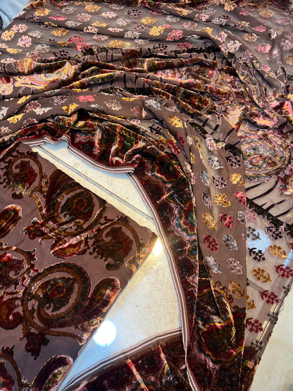 Vintage Paisley Palachi Shirt, Dupatta & Silk Trouser