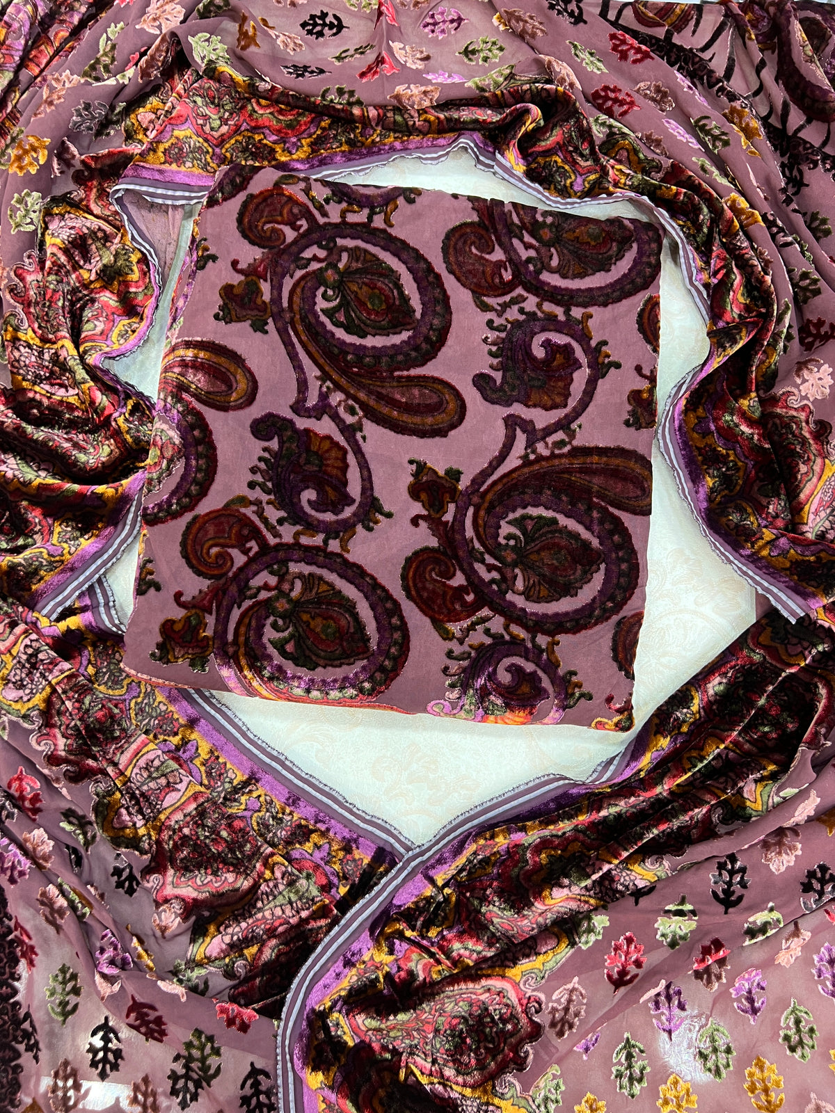 3-Piece Palachi Festive Dress Material with Silk Bottom