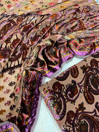 Unstitched Palachi Shirt & Dupatta with Plain Silk