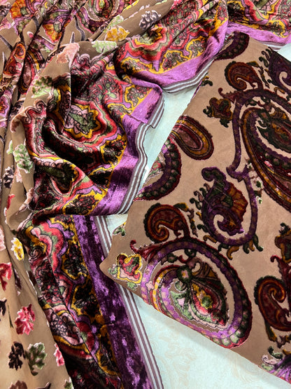 Unstitched Palachi Shirt & Dupatta with Plain Silk