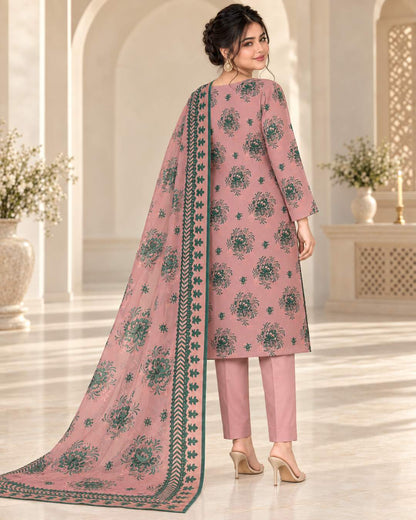 Dusty Rose Emerald China Pati suit rear view